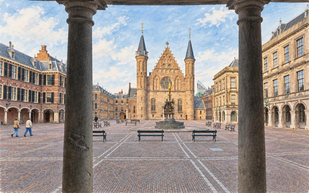 Illustratie van Binnenhof & Ridderzaal
