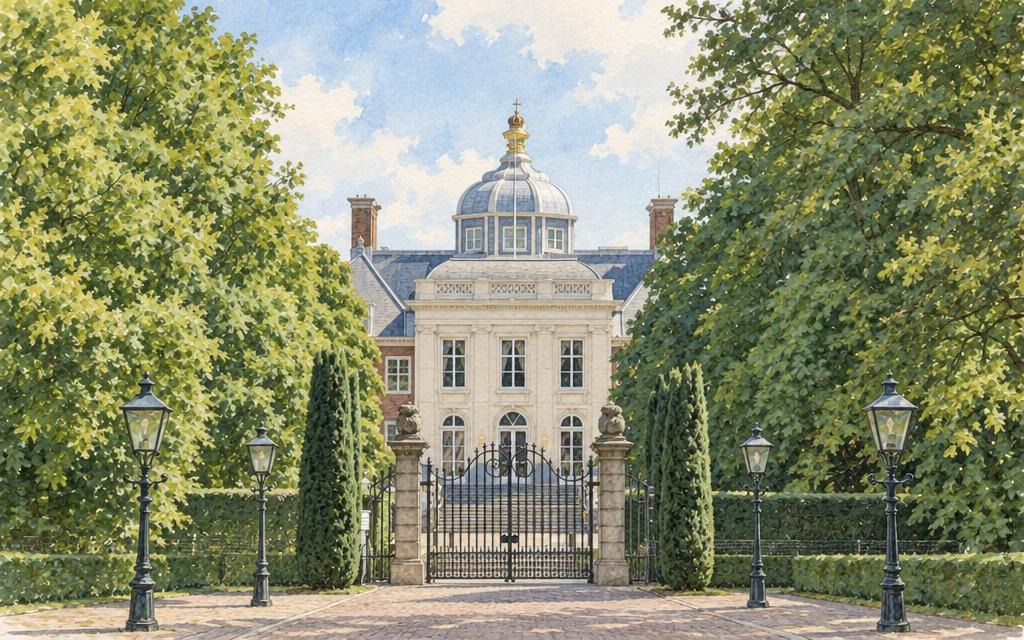 Illustratie van Paleis Huis ten Bosch