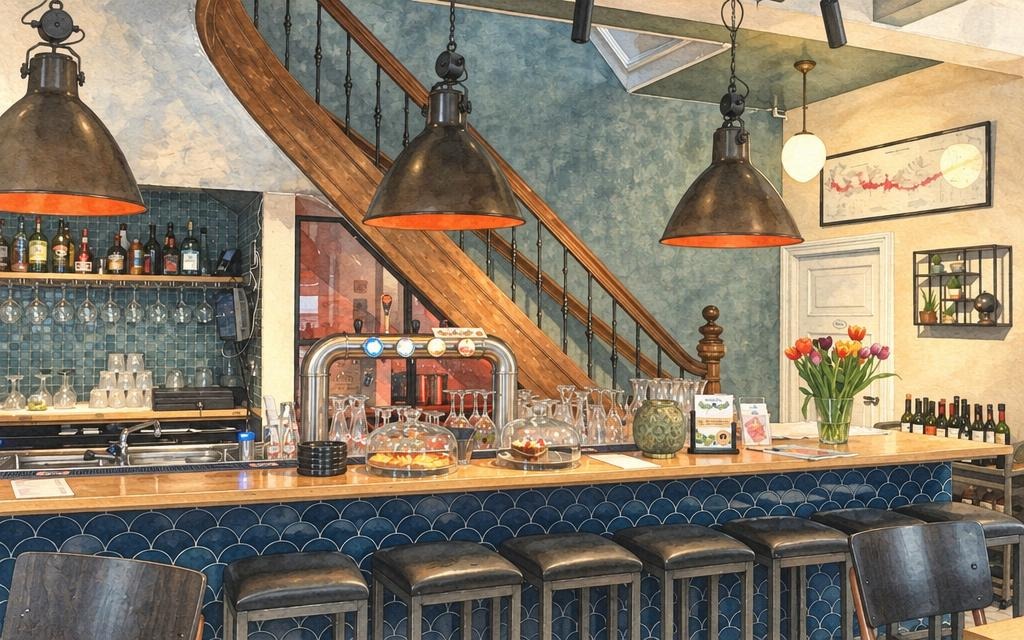 Illustratie van Café Bistro Jules