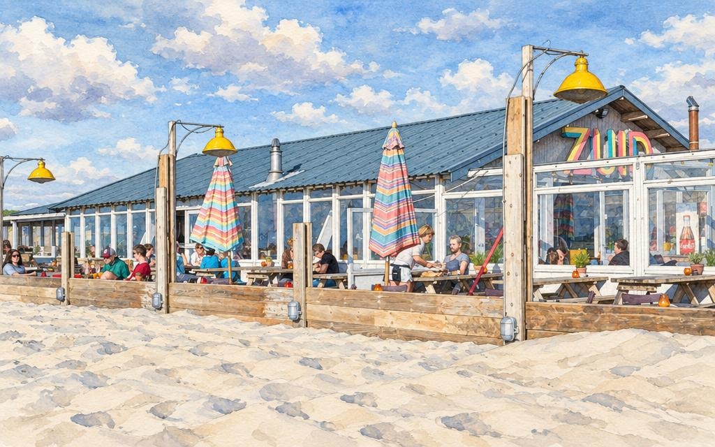 Illustratie van Strandpaviljoen Zuid