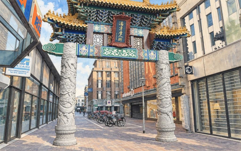 Illustratie van Chinatown