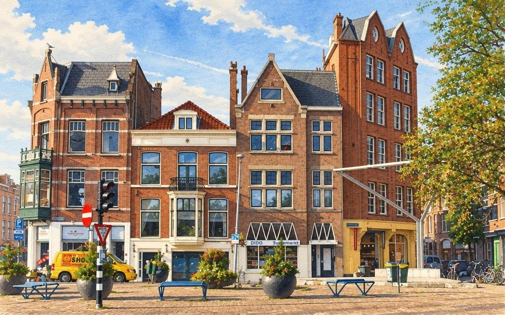 Illustratie van Piet Heinstraat & Zeeheldenkwartier